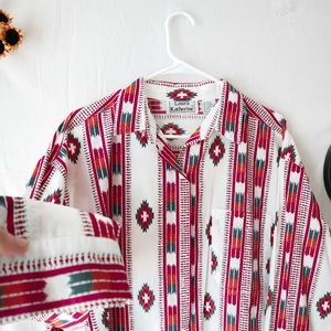 Vintage Single Stitch Aztec Button Up